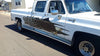 bald eagle checkered flag decals on white truck